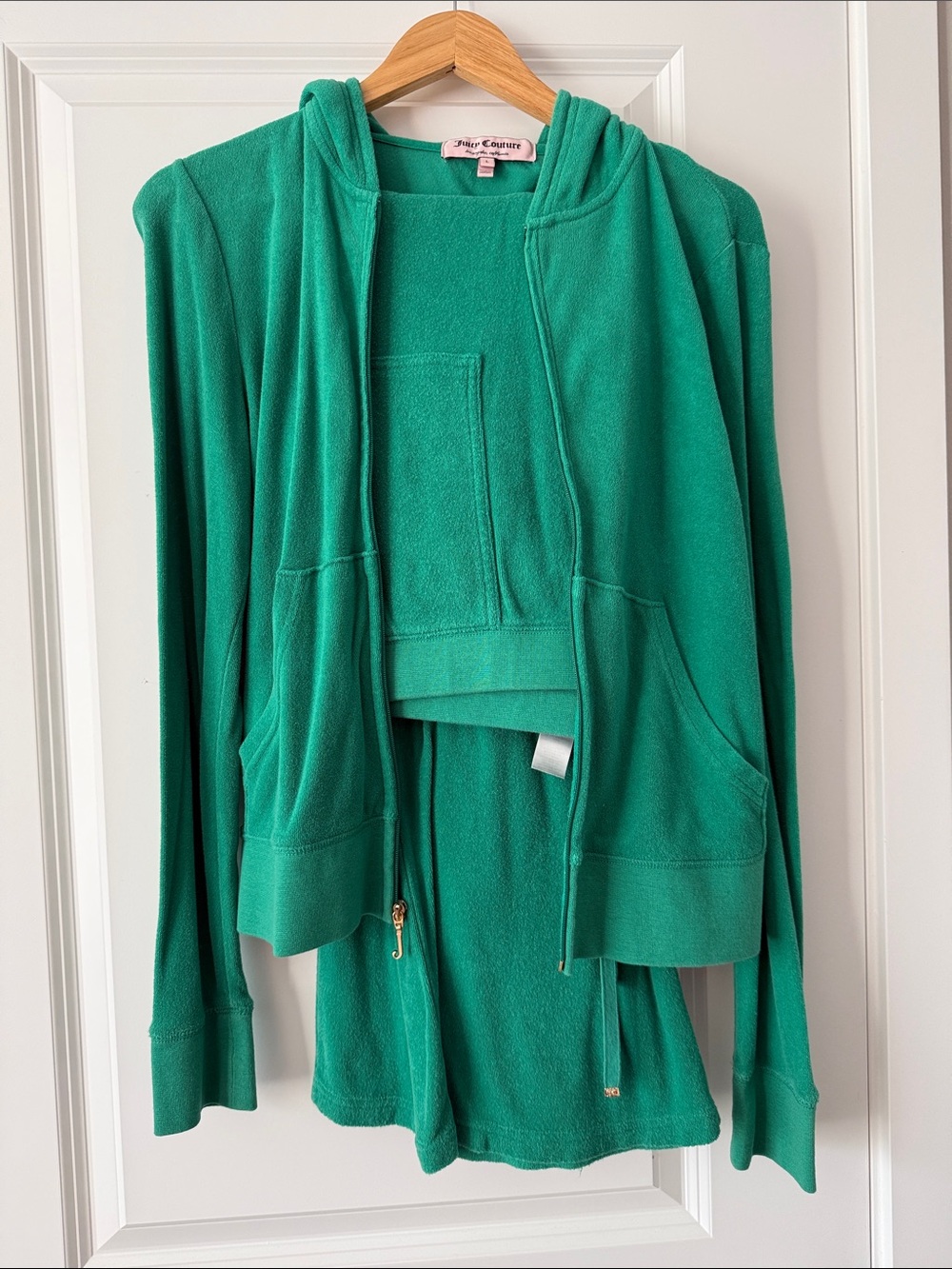 Juicy Couture Green Hooded terry Set